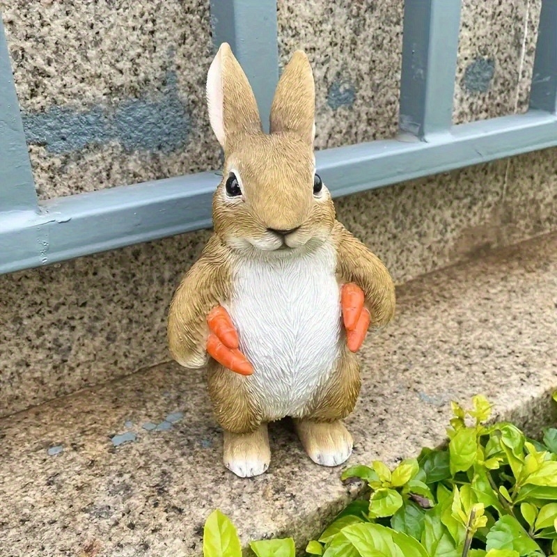Kids Outdoor Easter Gifts - Resin Rabbit Garden Sculpture Cute Bunny