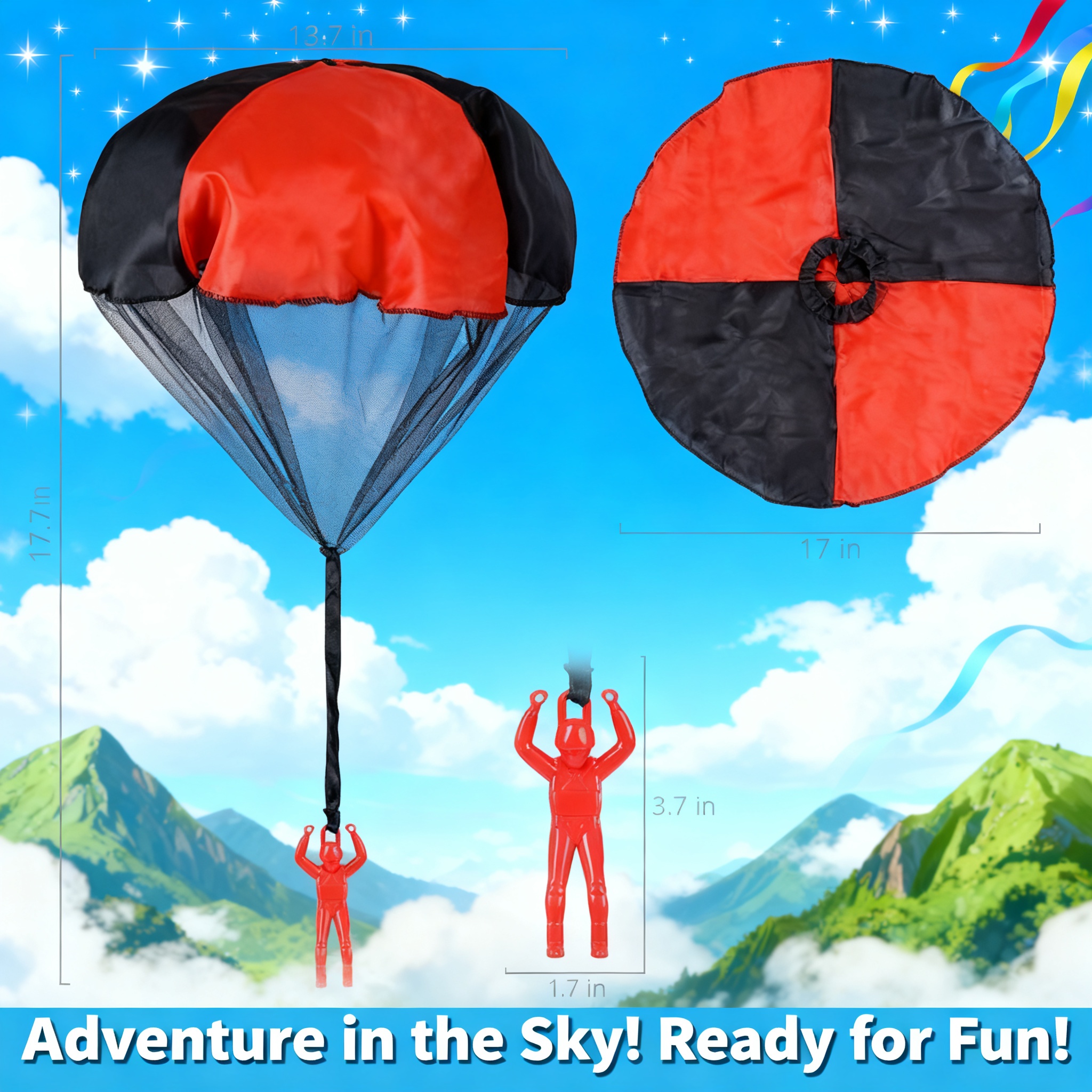 Kids Outdoor Easter Gifts - 120-128 characters: Outdoor Flying Parachute Toy
