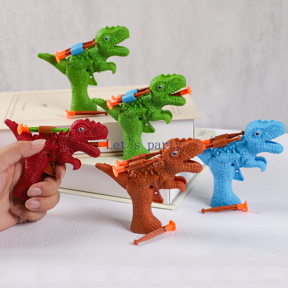 Kids Outdoor Easter Gifts - 5Pcs Dinosaur Soft Bullet Gun Shooting