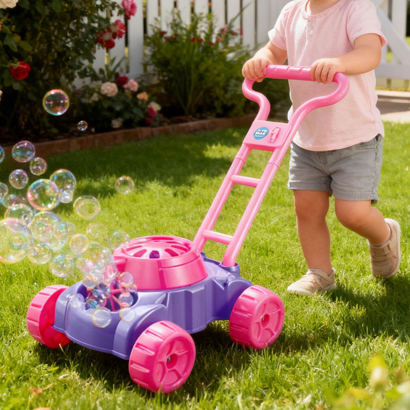 Kids Outdoor Lawn Mower - Bubble Lawn Mower - Outdoor Bubble
