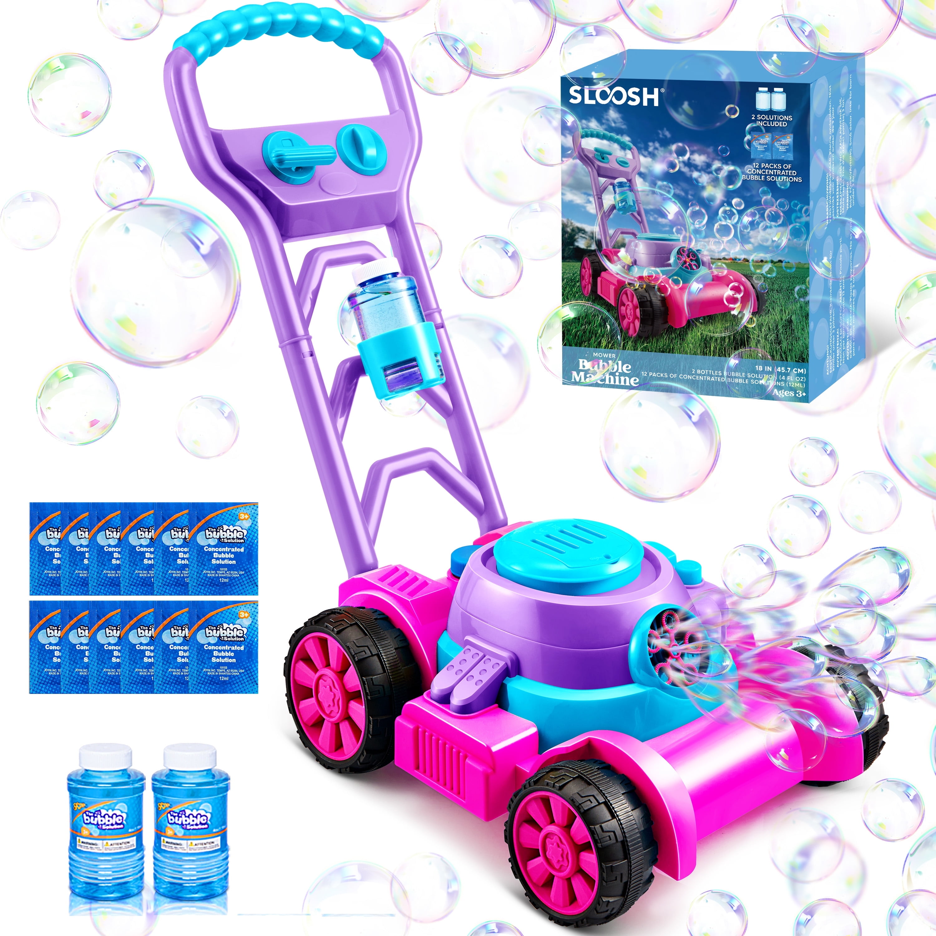 Kids Outdoor Lawn Mower - JOYFY Bubble Lawn Mower Bubble Machine