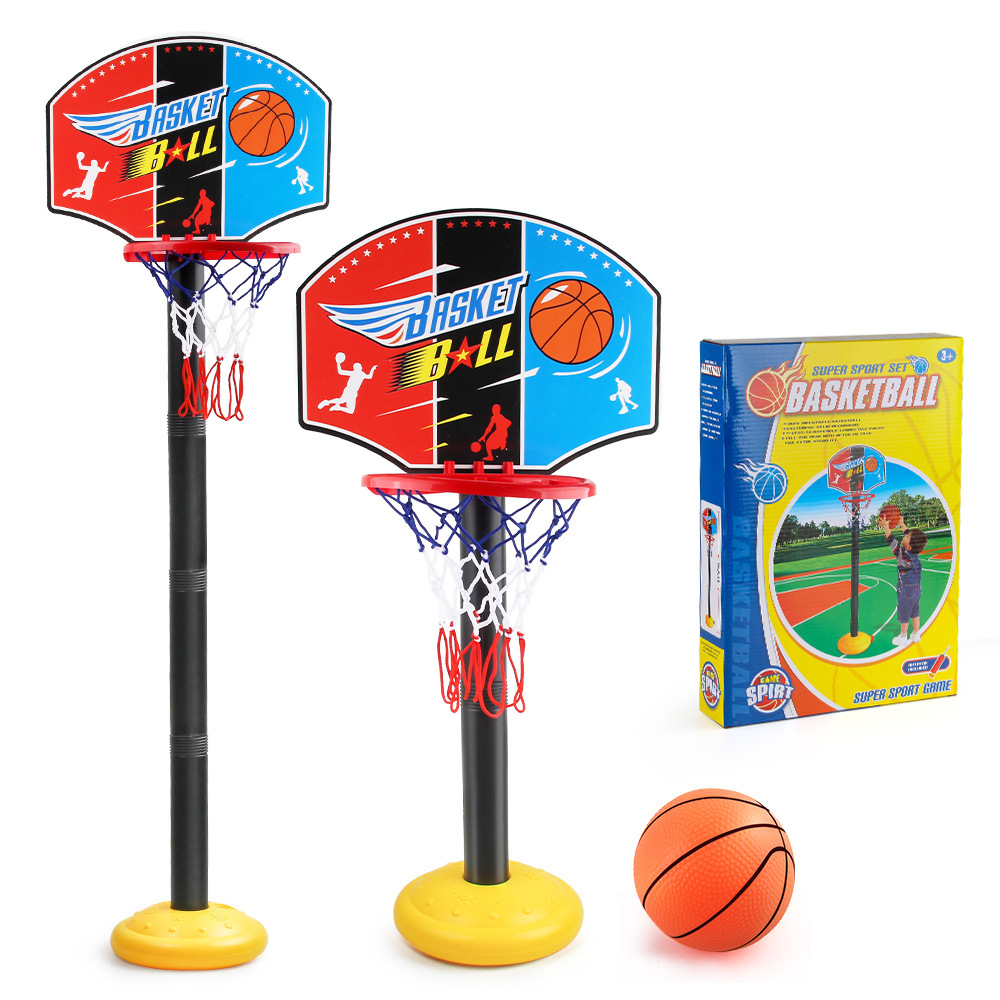 Kids Outdoor Adventure Kit - Toddler Adjustable Basketball Hoop 52-115CM Stand