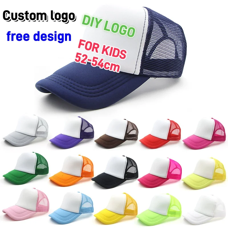 Kids Outdoor Hat - Kids Adjustable Mesh Trucker Hat Custom
