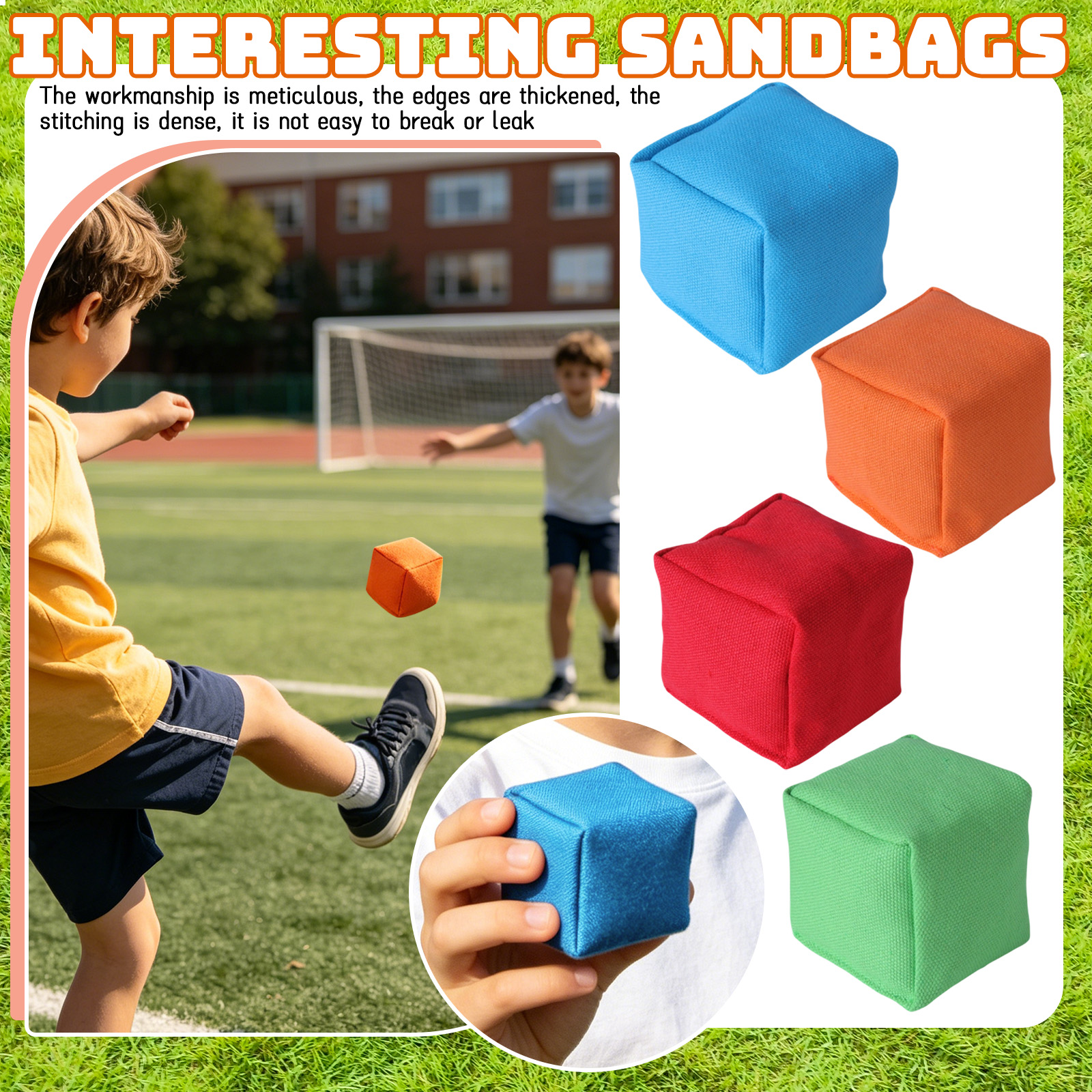 Kids Outdoor Easter Gifts - 1PC Canvas Cube Children's Beanbag Balls