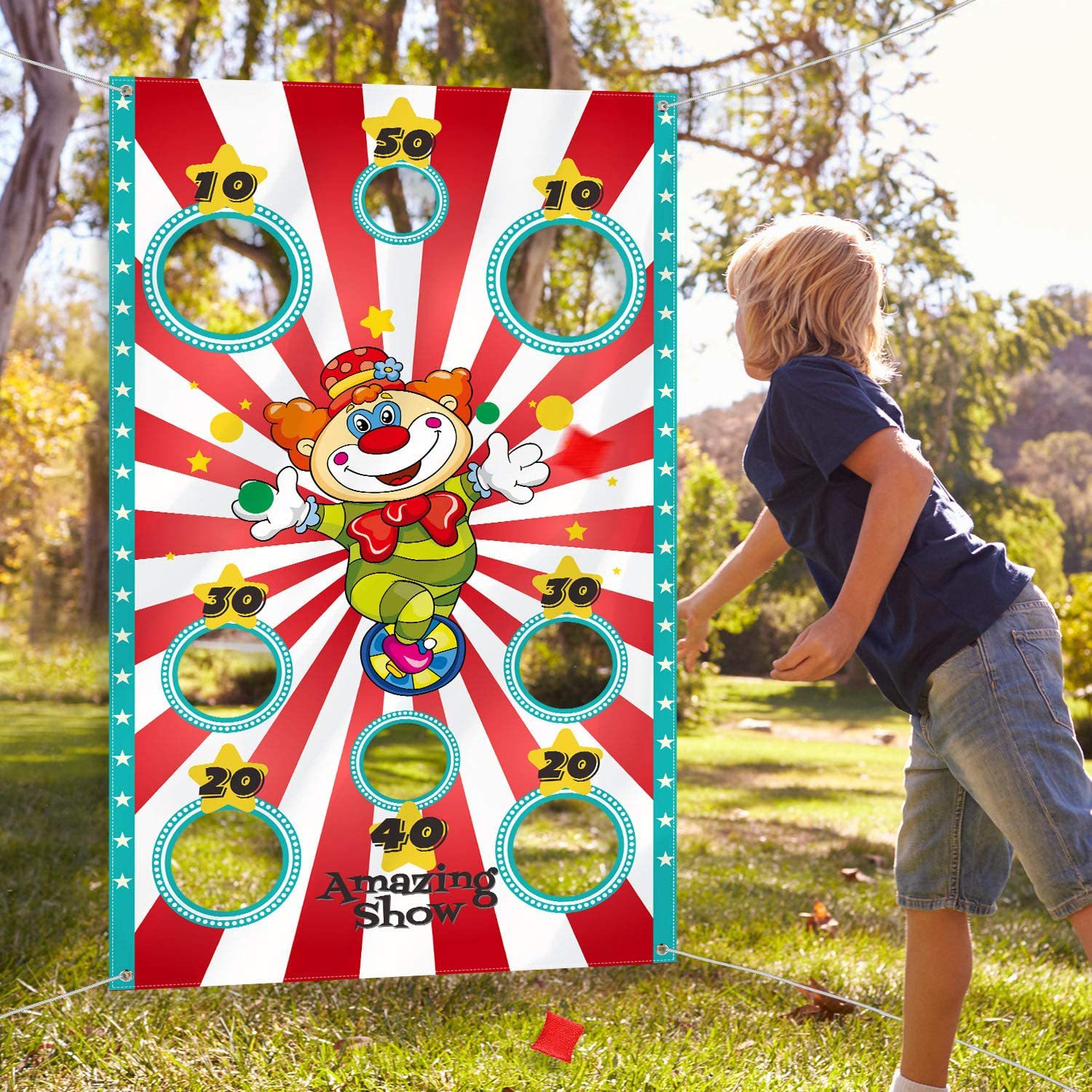 Kids Outdoor Adventure Kit - Funny Play Bean Bags and Sticky