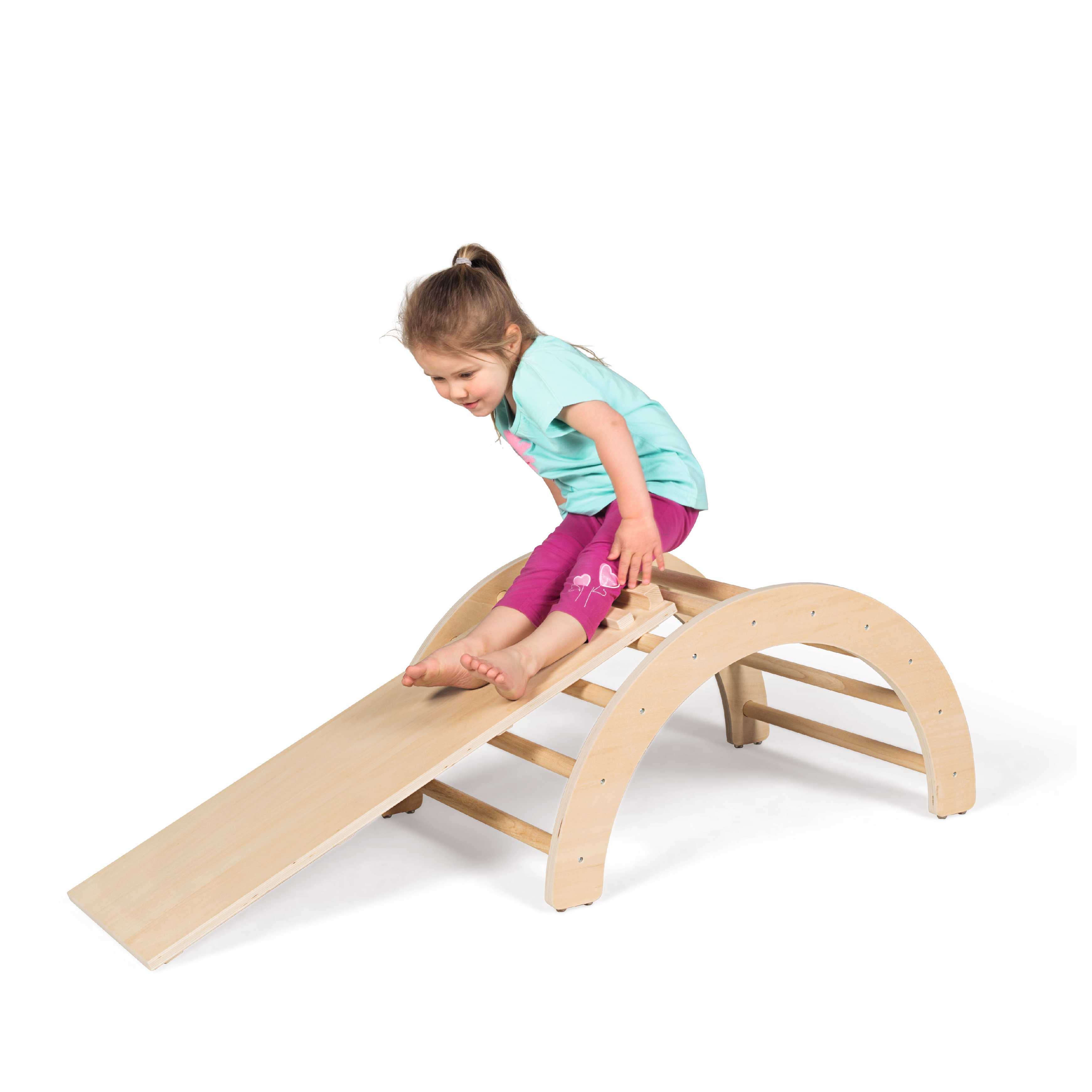 Kids Outdoor Wooden Climbing Frame - Children's Wooden Climbing Frame and Ramp