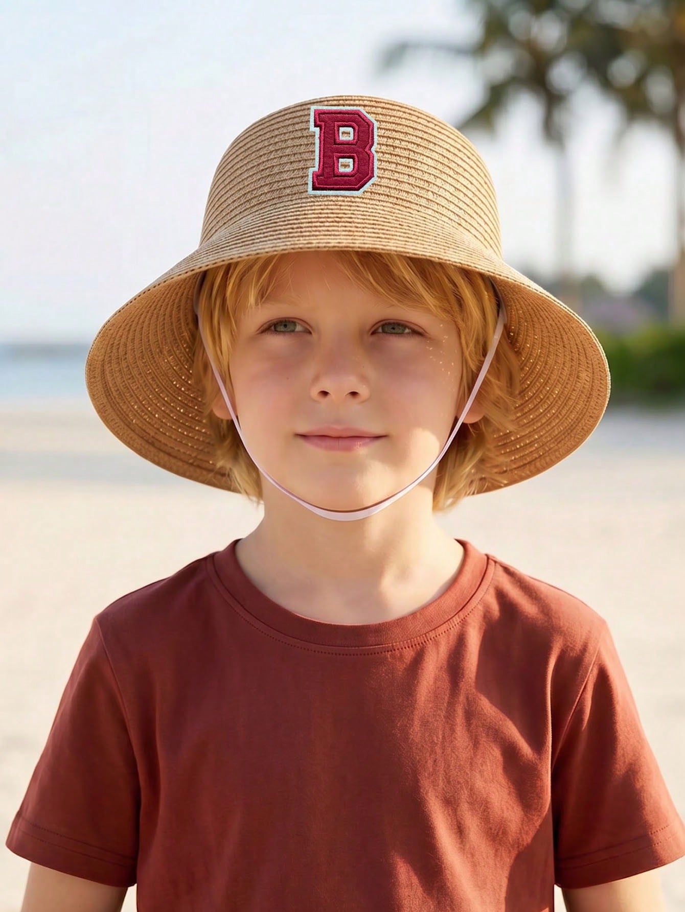 1Pc 3-8Y Boys Coffee Bow Straw - đánh giá và giá Kids Outdoor Hat