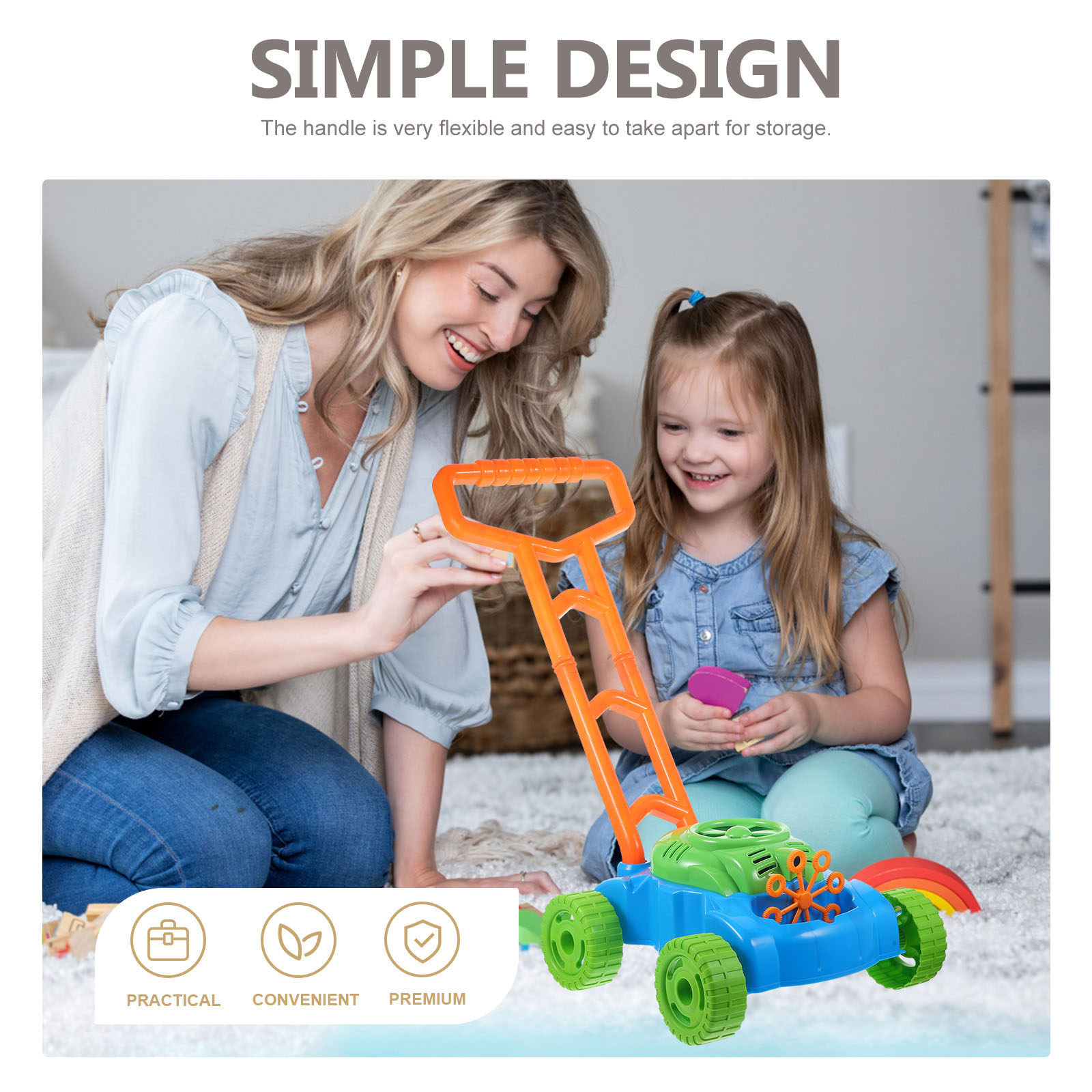 1Pcs Bubble Mower Colorful Pus - đánh giá và giá Kids Outdoor Lawn Mower