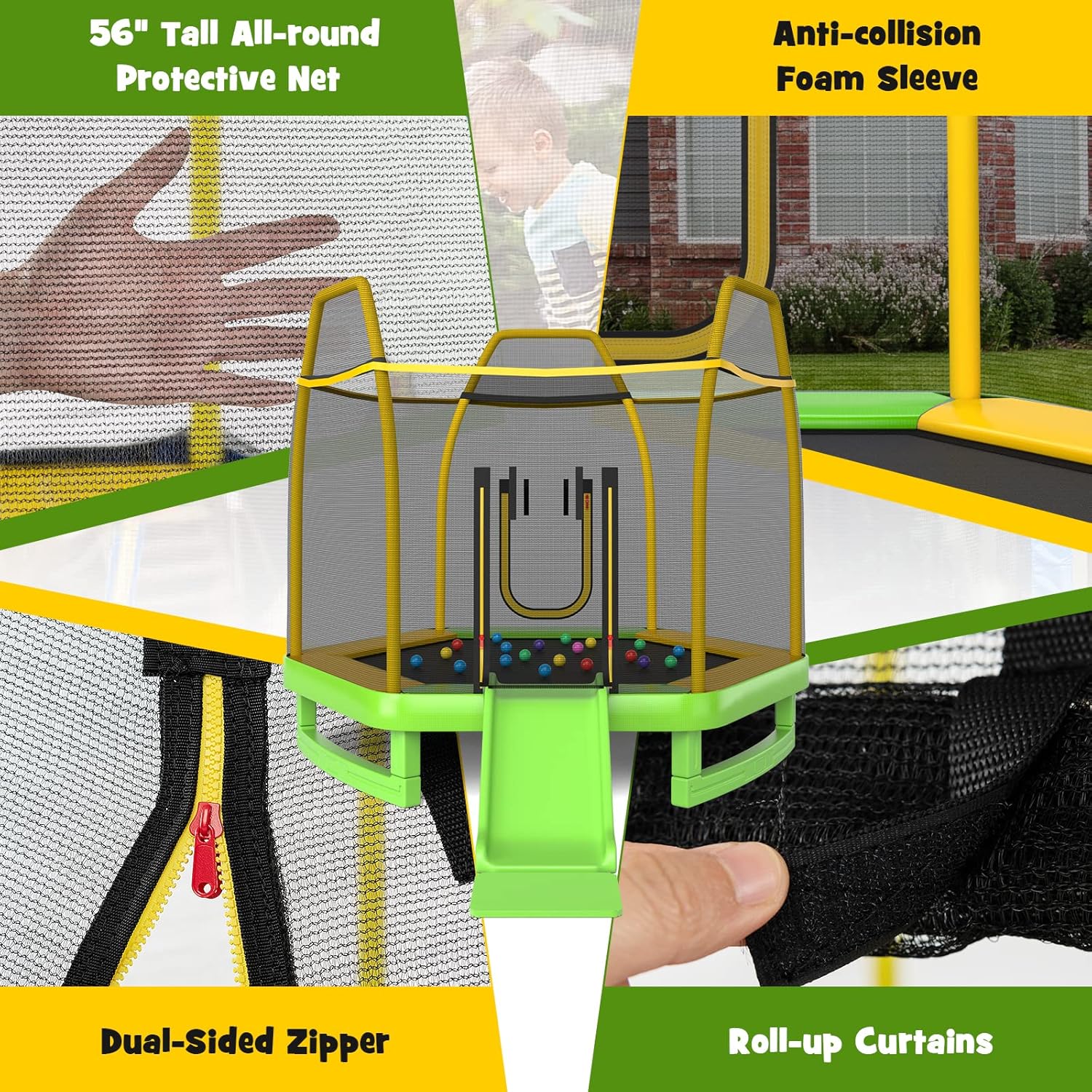 Trampoline for Kids, 7FT Tramp - đánh giá và giá Kids Indoor Outdoor Trampoline