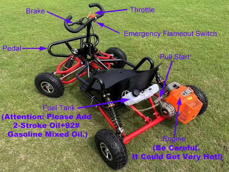 Adult Off-road Kart 90CC/212CC - đánh giá và giá Go Kart Pedal Kids