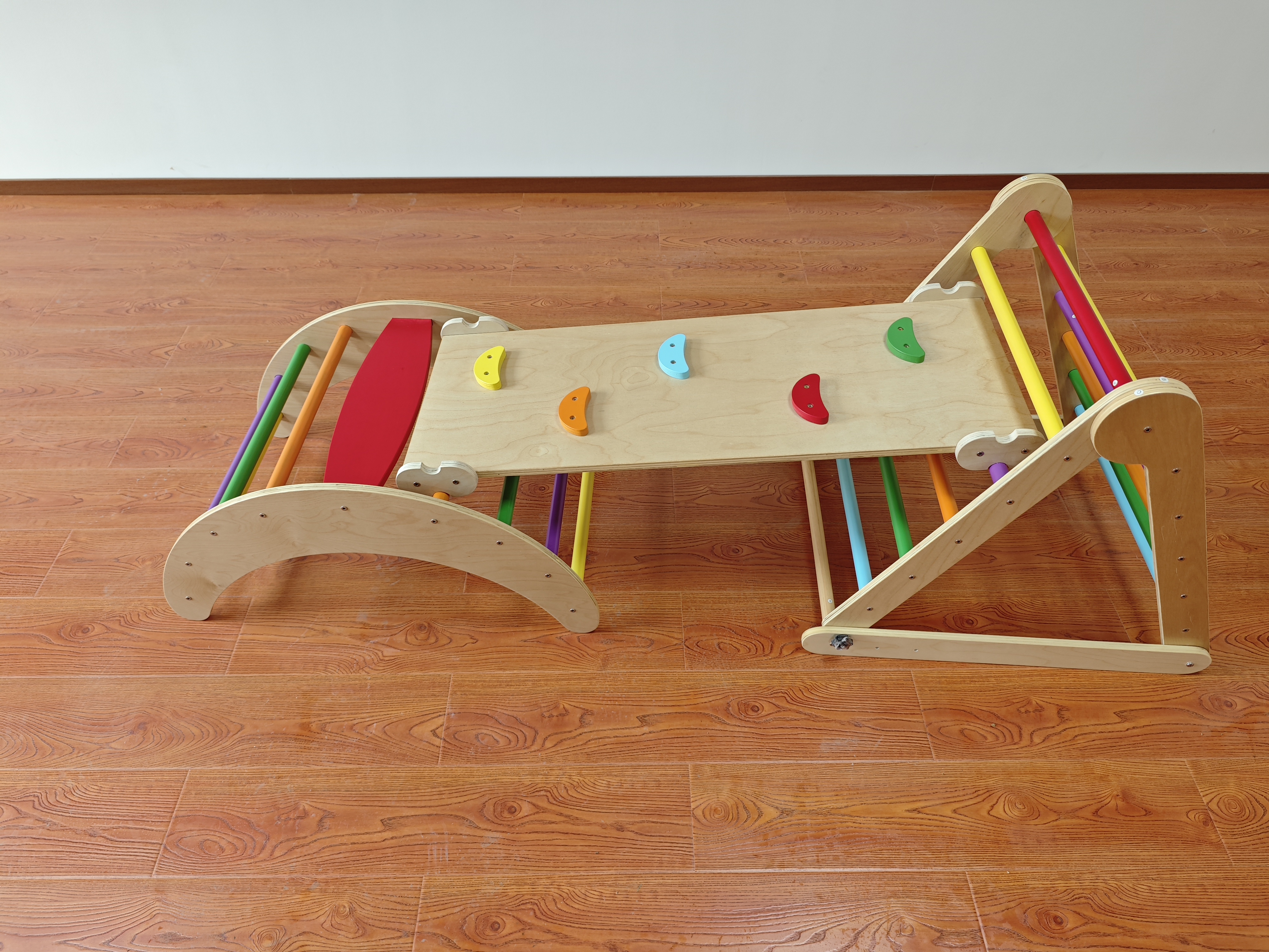 Hot Selling 3-in-1 Montessori  - đánh giá và giá Kids Outdoor Wooden Climbing Frame