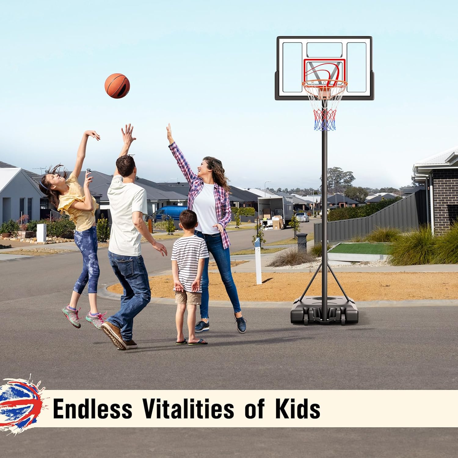 Adjustable Basketball Hoop 10F - đánh giá và giá Kids Outdoor Basketball