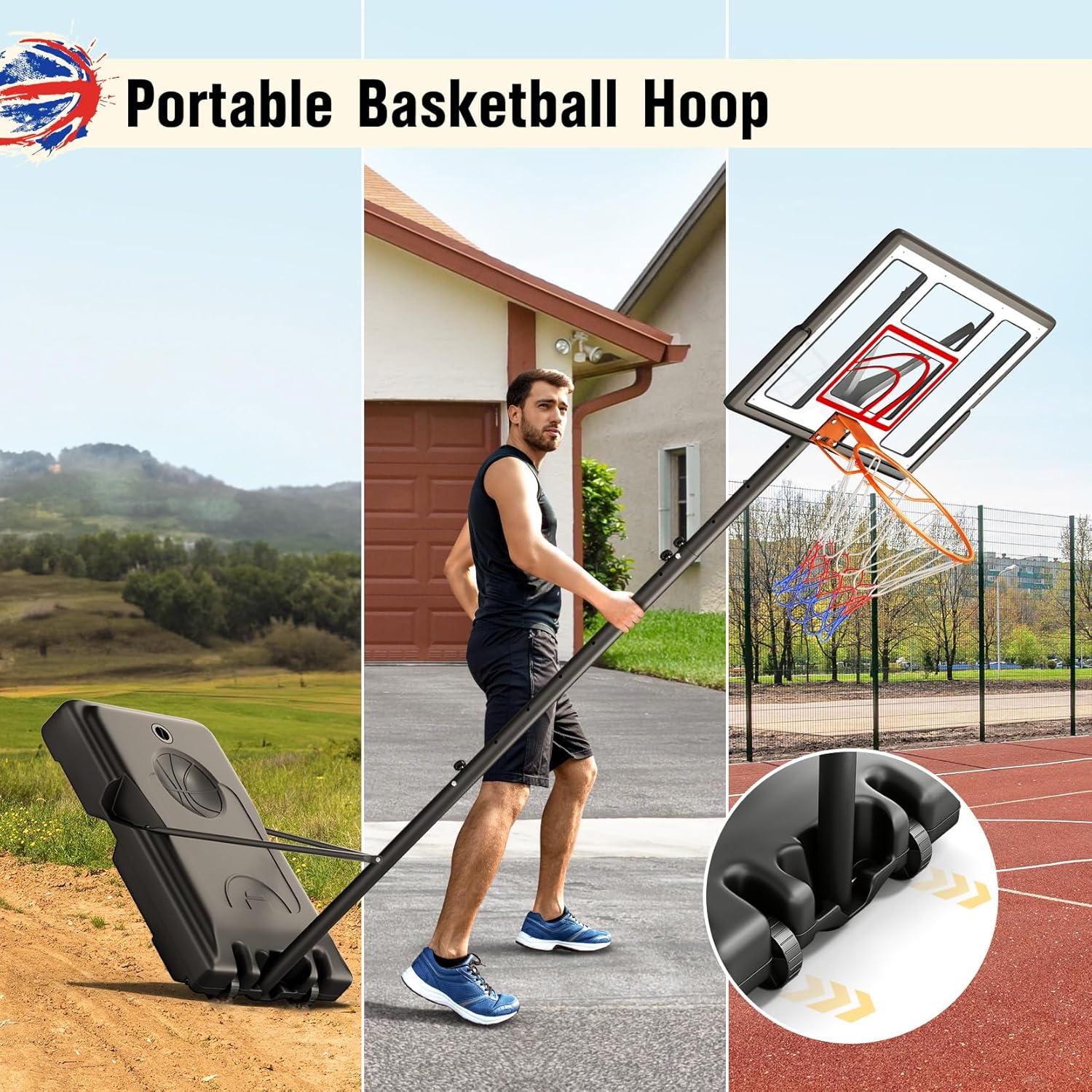 Adjustable Basketball Hoop 10F - đánh giá và giá Kids Outdoor Basketball