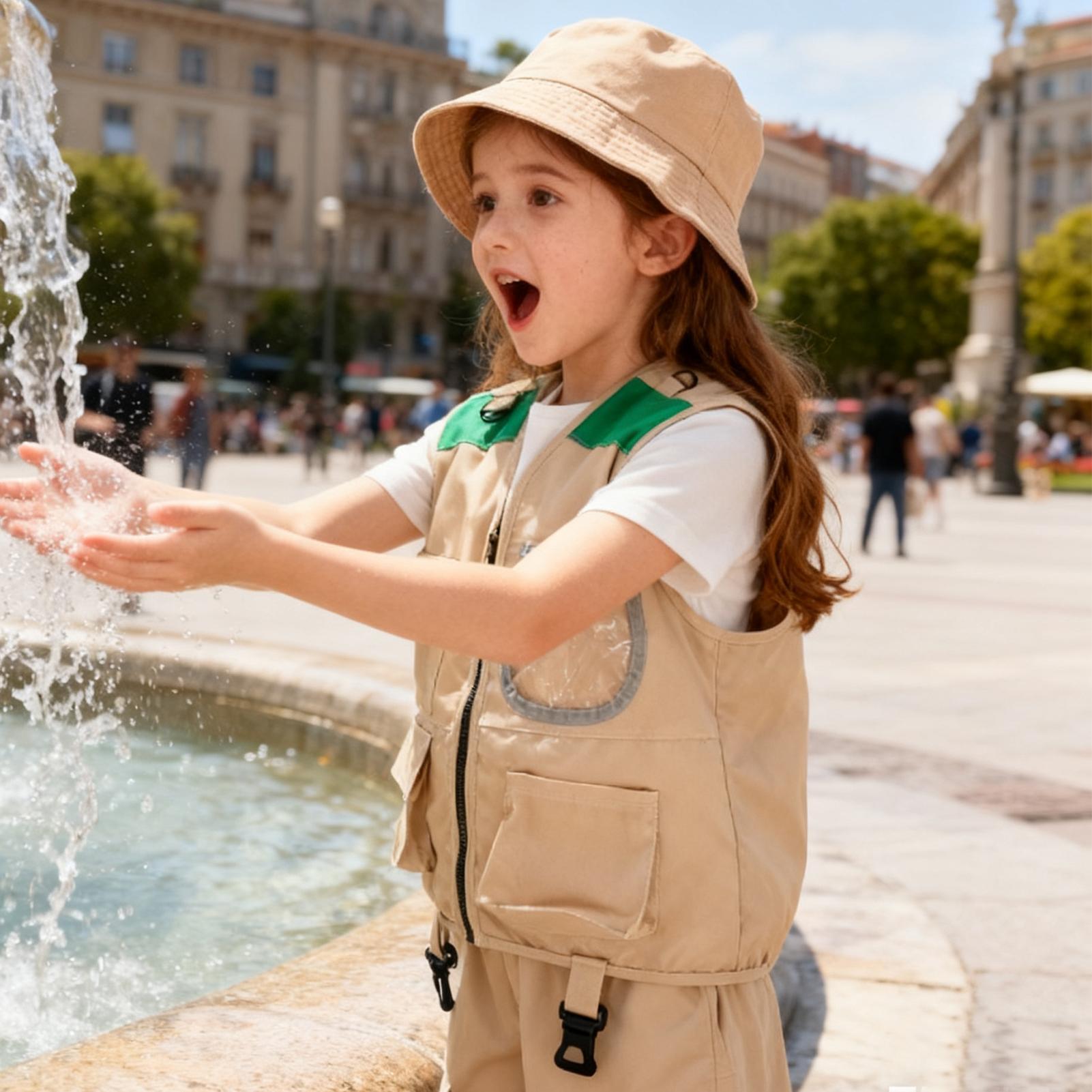 Kids Explorer hat and vest Cos - đánh giá và giá Kids Outdoor Adventure Kit