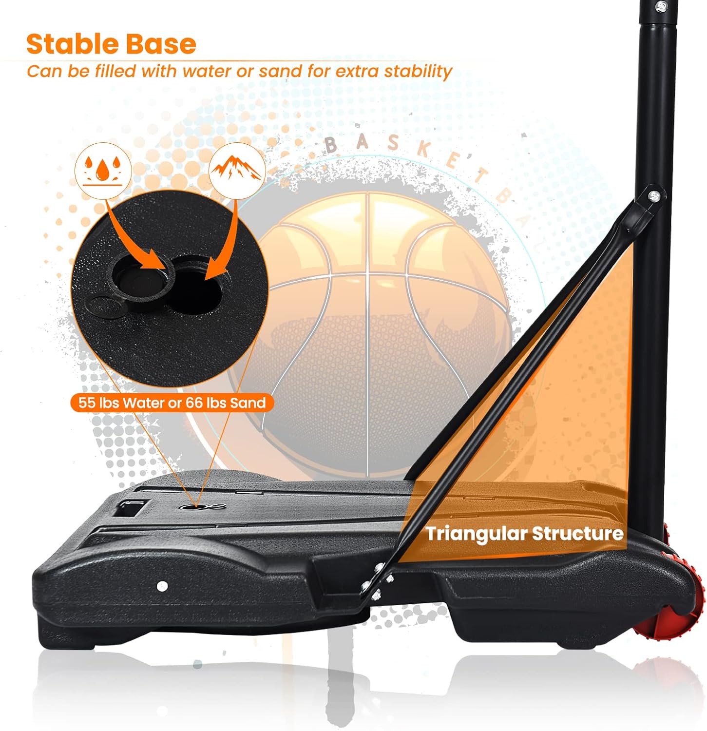 Portable Basketball Hoop with  - đánh giá và giá Kids Outdoor Basketball