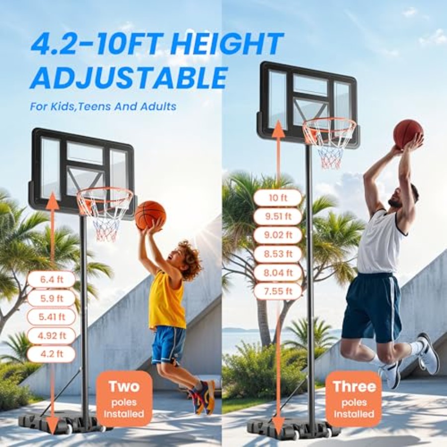 Outdoor adjustable basketball  - đánh giá và giá Kids Outdoor Basketball