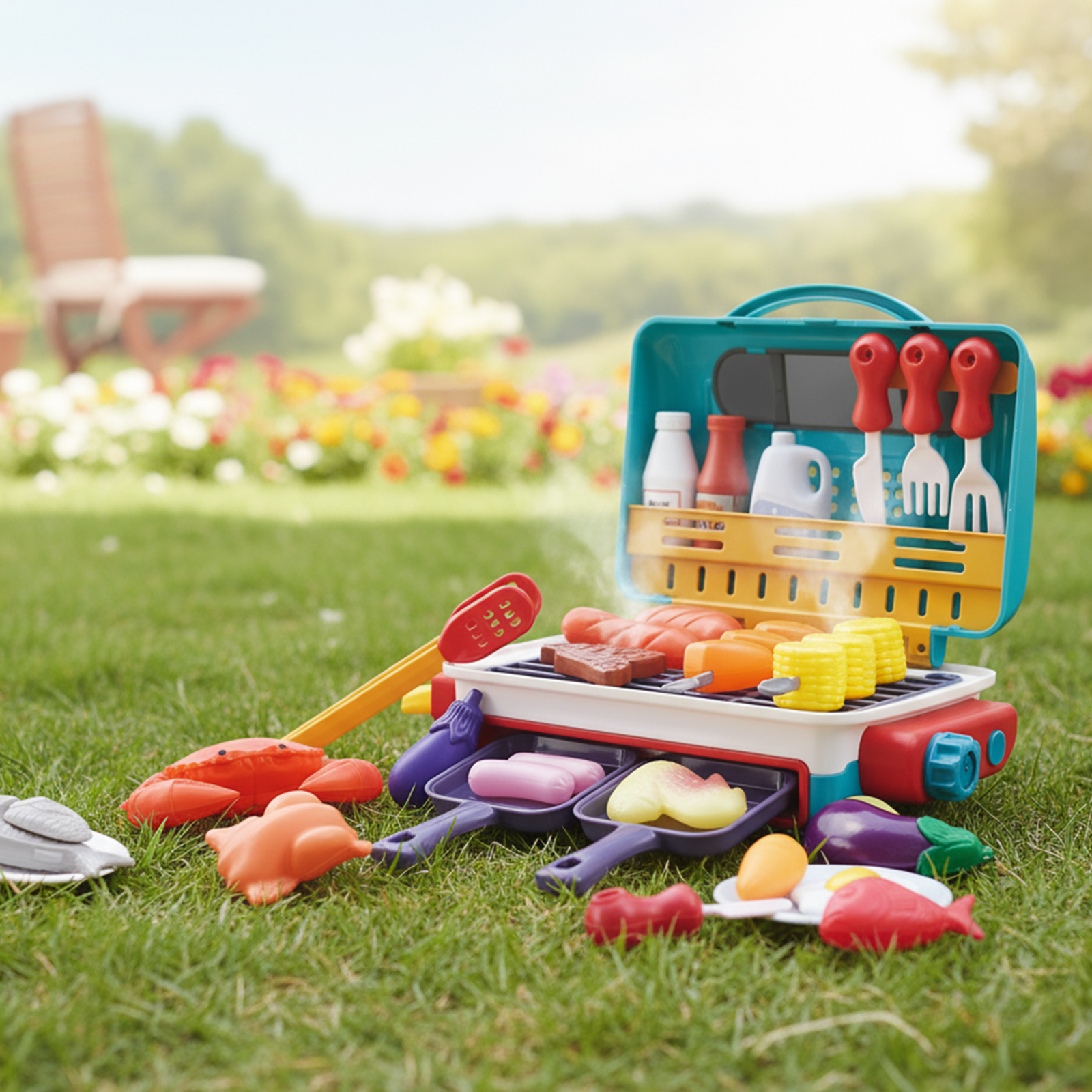 Kids Simulated Barbecue Set wi - đánh giá và giá Kids Outdoor Grill Set