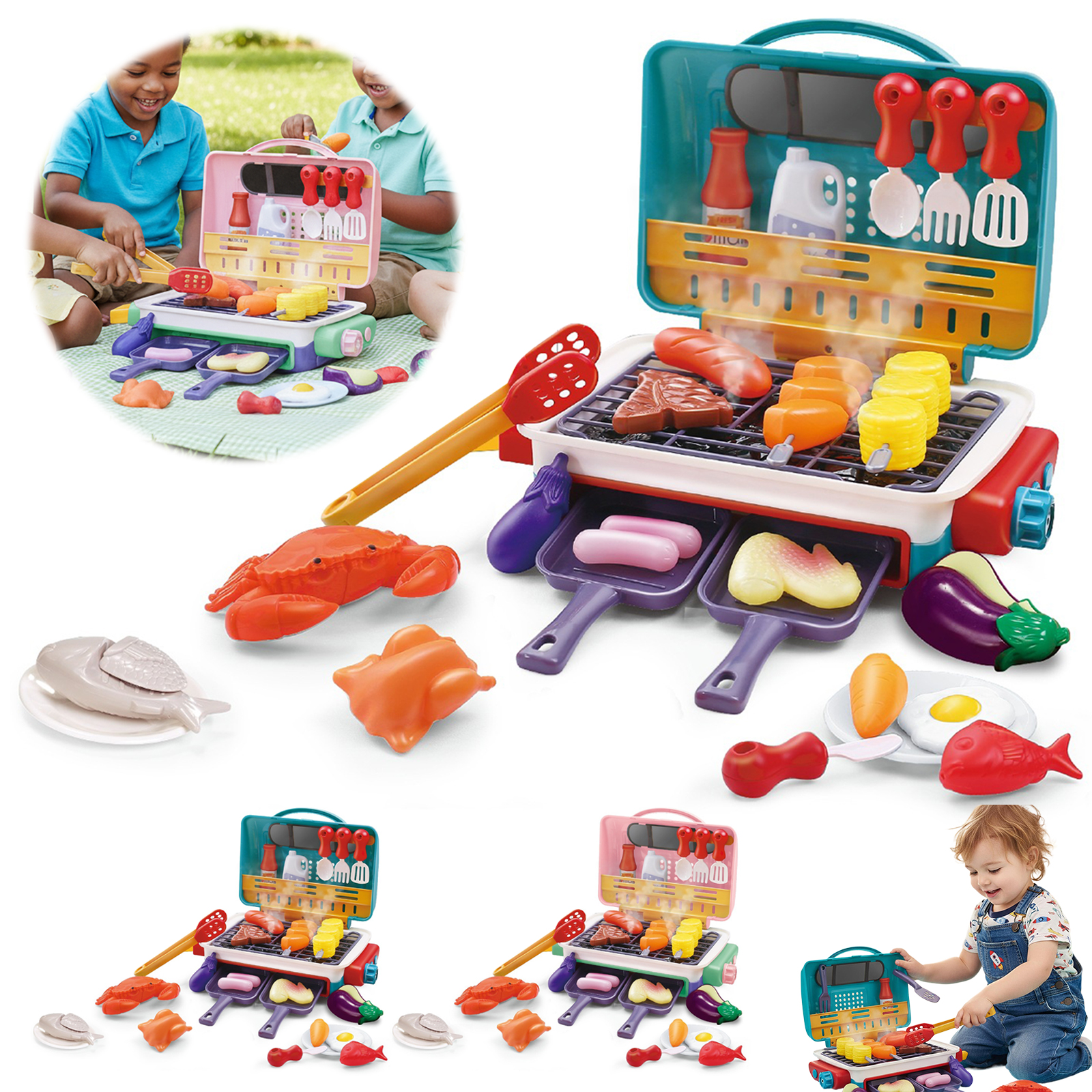 Kids Simulated Barbecue Set wi - đánh giá và giá Kids Outdoor Grill Set