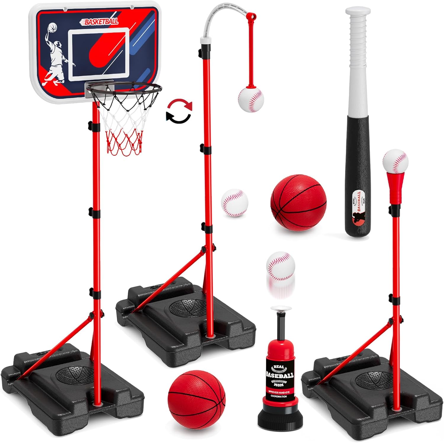4-in-1 Kids Basketball Hoop &  - đánh giá và giá Kids Outdoor Basketball