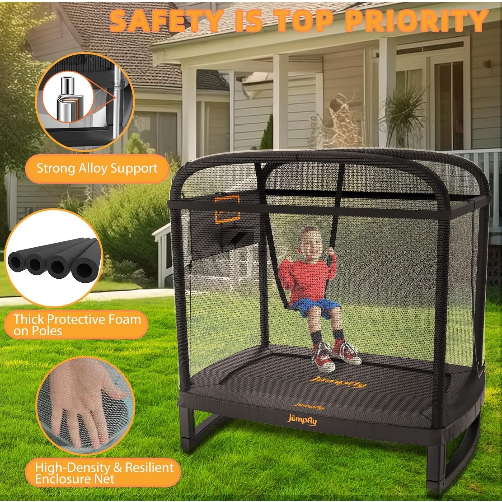 6FT Rectangle Toddler Trampoli - đánh giá và giá Kids Indoor Outdoor Trampoline
