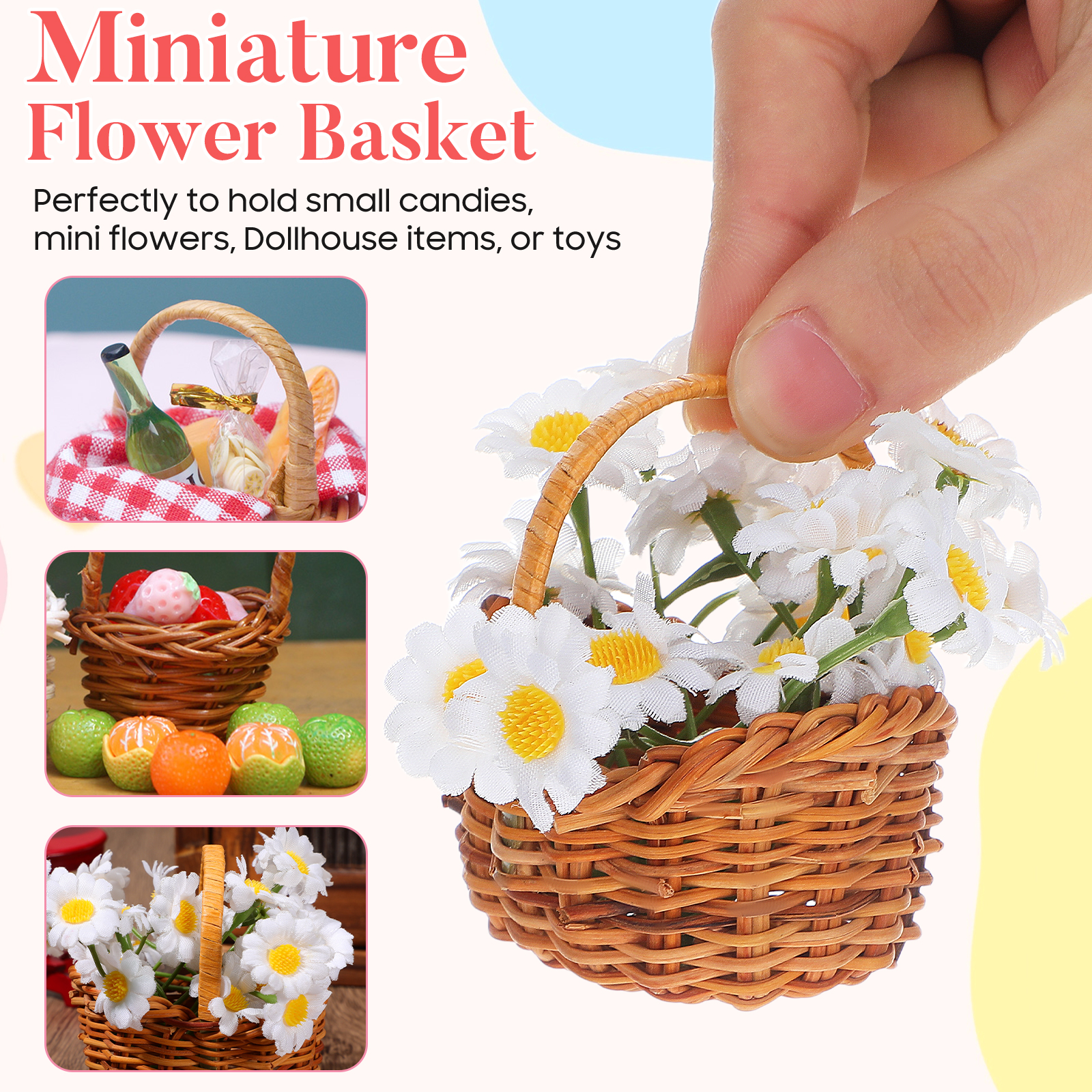 Mini Rattan Woven Flower Baske - đánh giá và giá Kids Outdoor Doll House