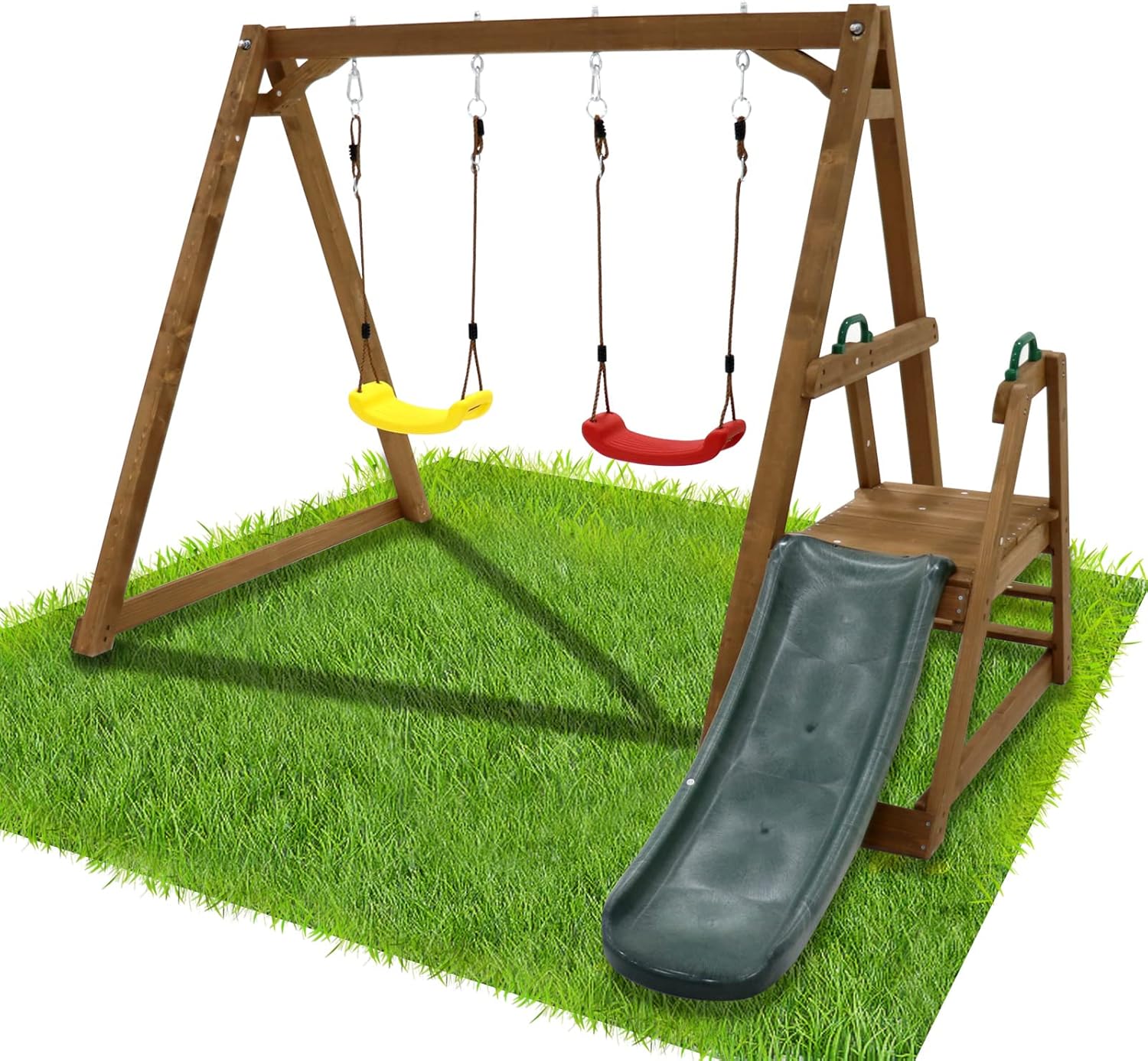 Kids Swing Set Outdoor and Sli - đánh giá và giá Kids Outdoor Wooden Climbing Frame