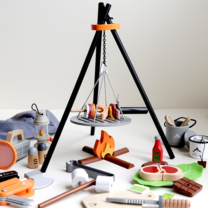 Kids Wooden Camping Toys Set w - đánh giá và giá Kids Outdoor Grill Set