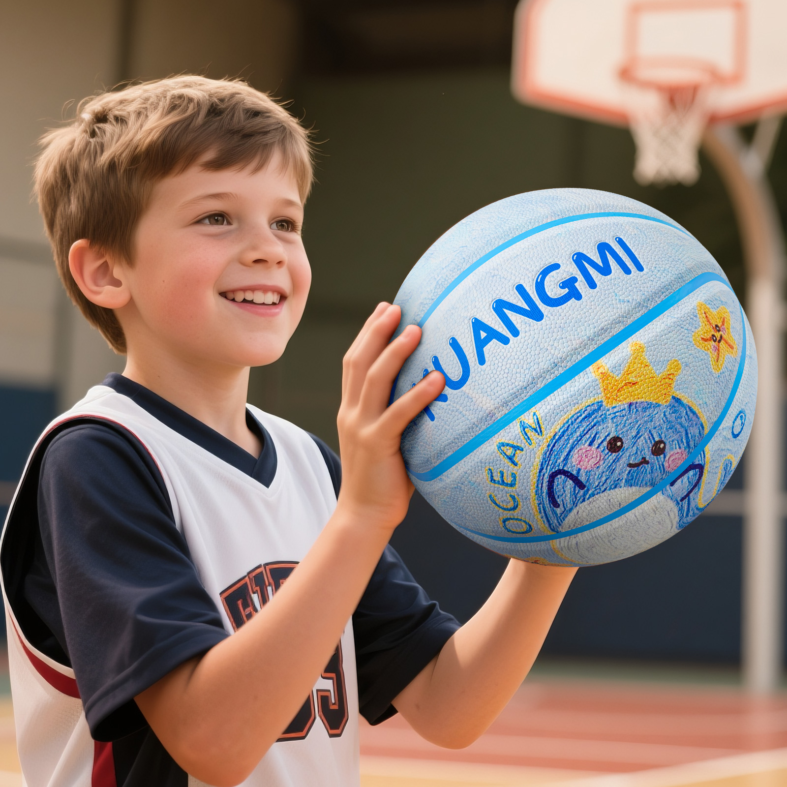 Kuangmi Whale Children's Baske - đánh giá và giá Kids Outdoor Basketball