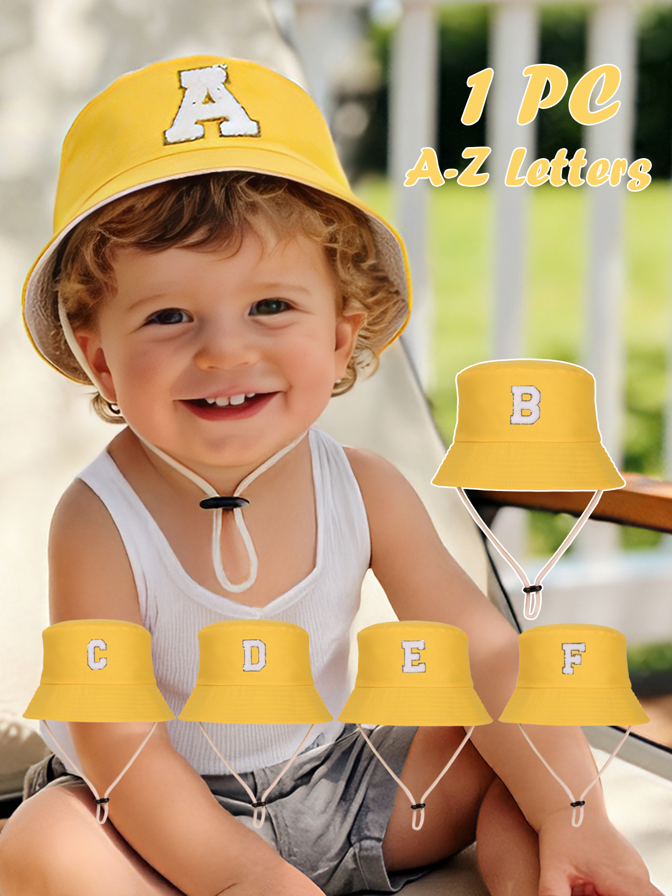 1pc yellow Kids 26 Letter Prin - đánh giá và giá Kids Outdoor Hat