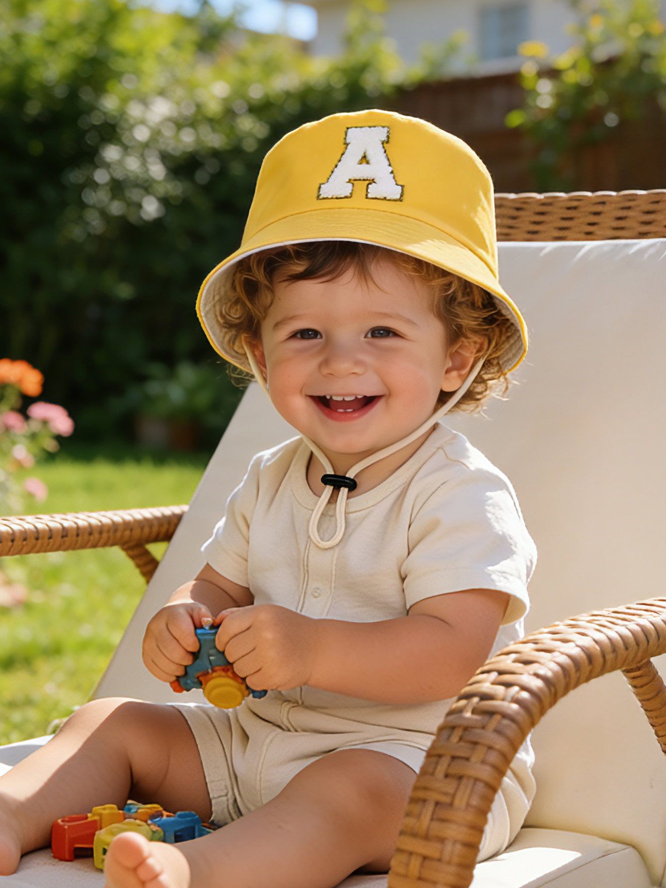 1pc yellow Kids 26 Letter Prin - đánh giá và giá Kids Outdoor Hat