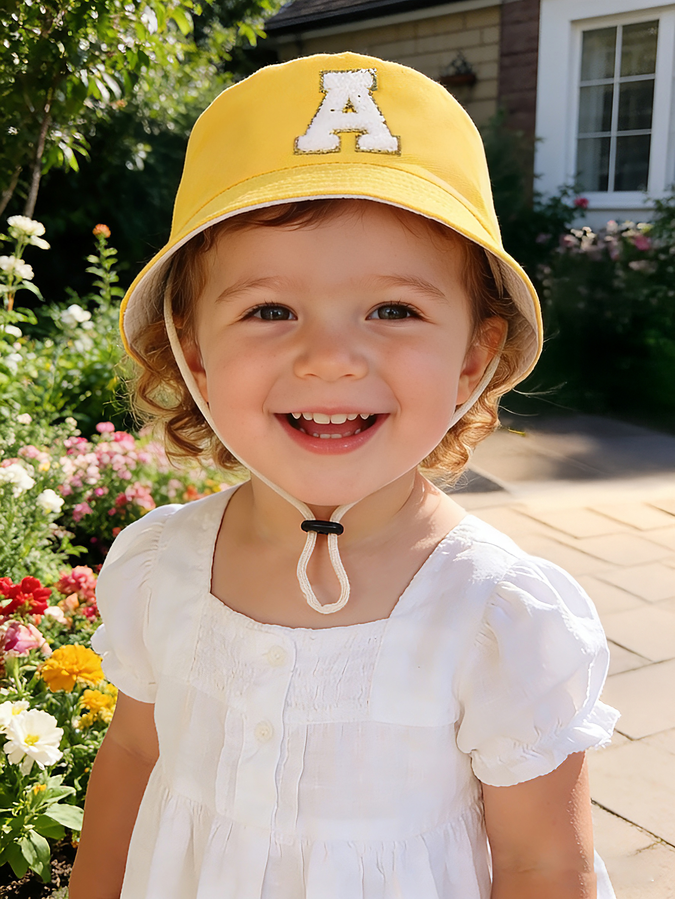 1pc yellow Kids 26 Letter Prin - đánh giá và giá Kids Outdoor Hat