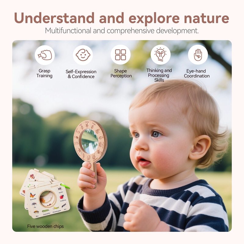 Wooden Montessori Toy Magnifyi - đánh giá và giá Kids Outdoor Adventure Kit