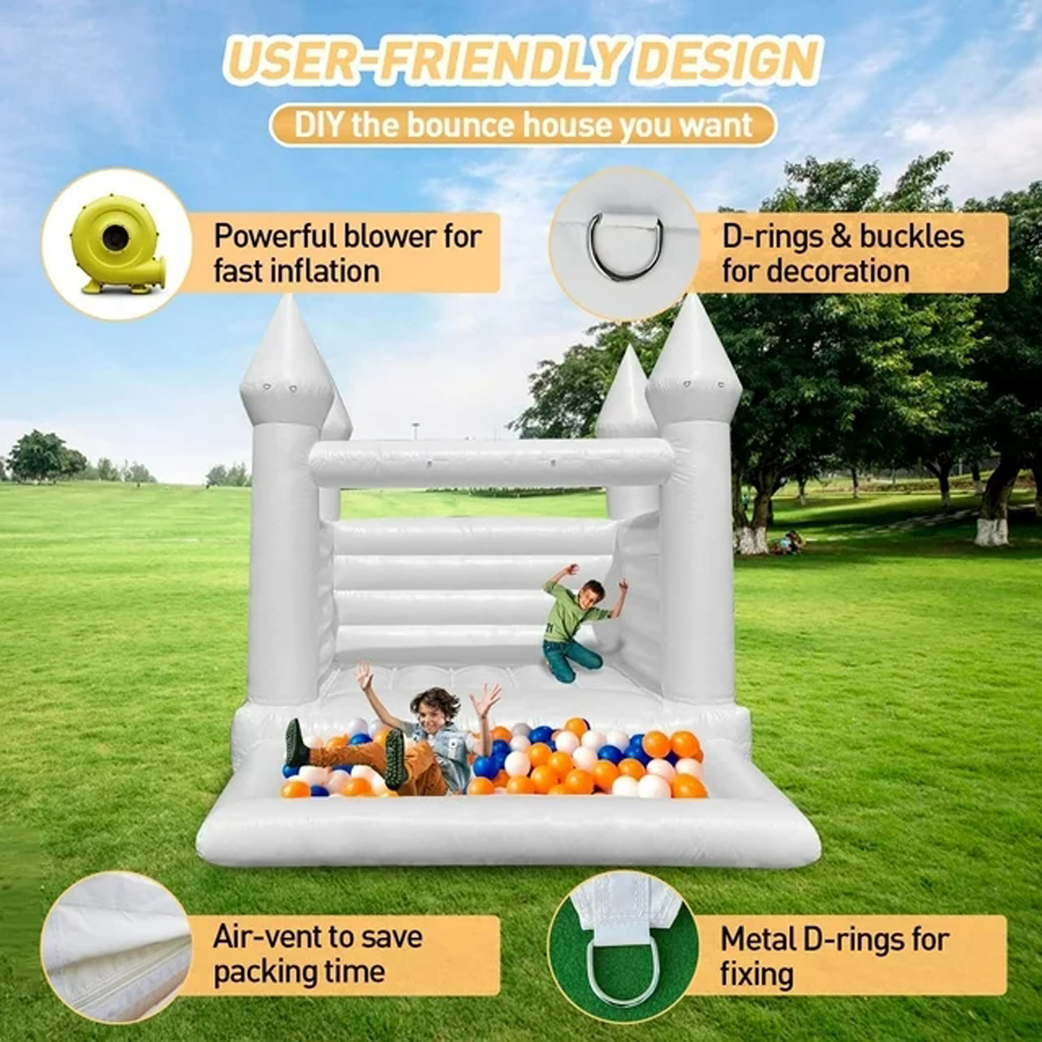 Commercial Durable White Weddi - đánh giá và giá Kids Indoor Outdoor Trampoline