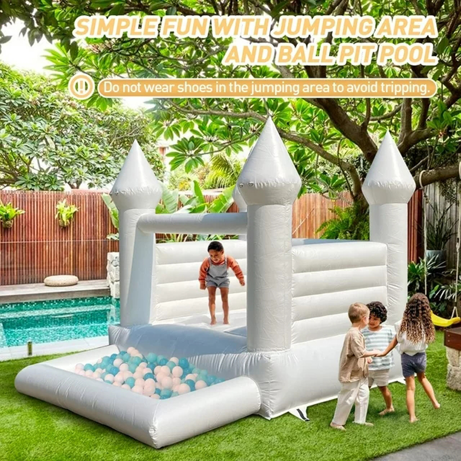 Commercial Durable White Weddi - đánh giá và giá Kids Indoor Outdoor Trampoline