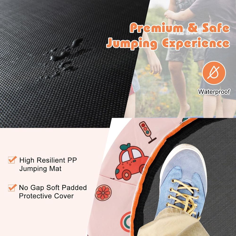 Portable LED Lighted Bluetooth - đánh giá và giá Kids Indoor Outdoor Trampoline