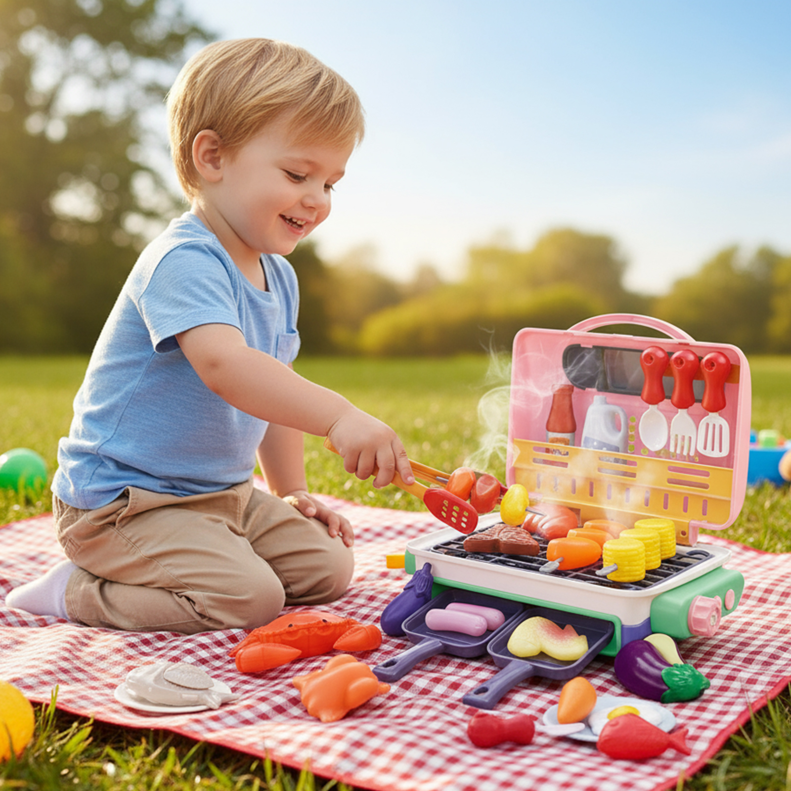 Kids Simulated Barbecue Set wi - đánh giá và giá Kids Outdoor Grill Set