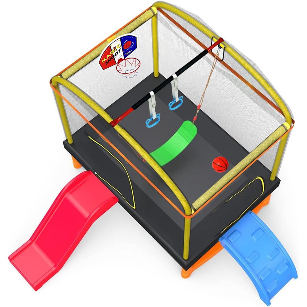 6.5Ft 7-in-1 Rectangle Trampol - đánh giá và giá Kids Indoor Outdoor Trampoline